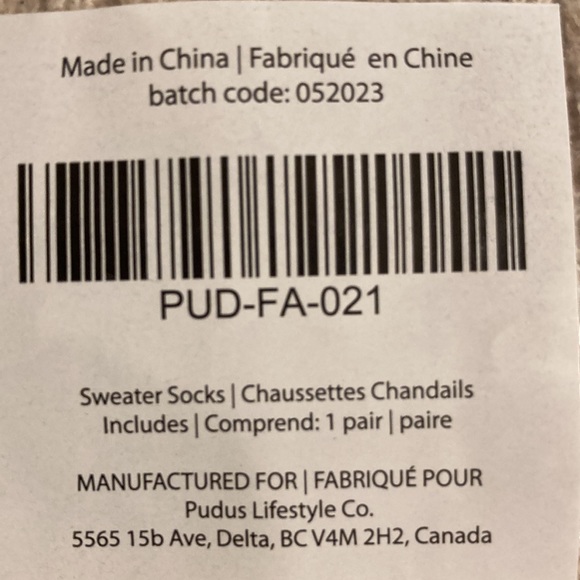 COPY - Pudus Sweater socks NWT - Picture 3 of 3
